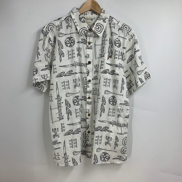 Texiato Other - Texiato Men's Modern Warrior 100% Cotton Short Sleeve Button Up Shirt Size L